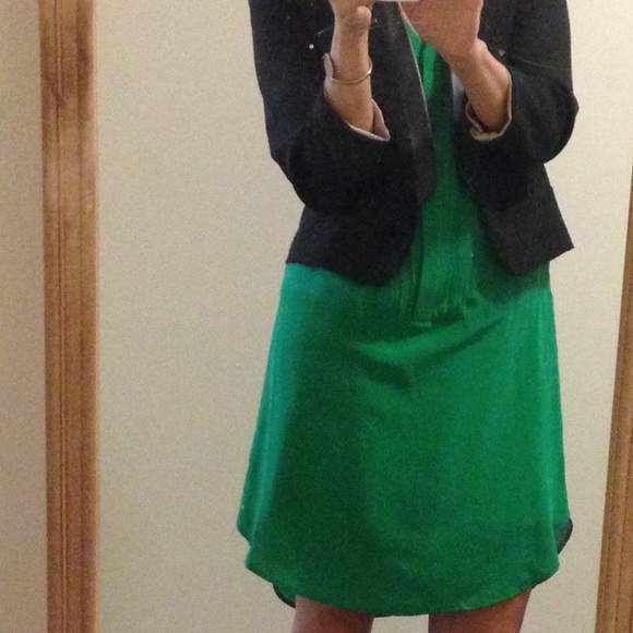 Madewell green silk shirt dress size 4 - Picture 4 of 4